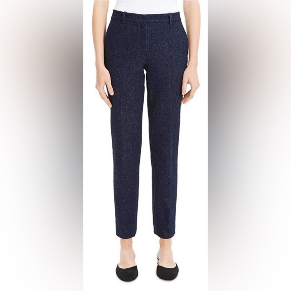THEORY Denim Tailored Trouser Jeans Dark Wash Stretch High Rise Women's Size 8